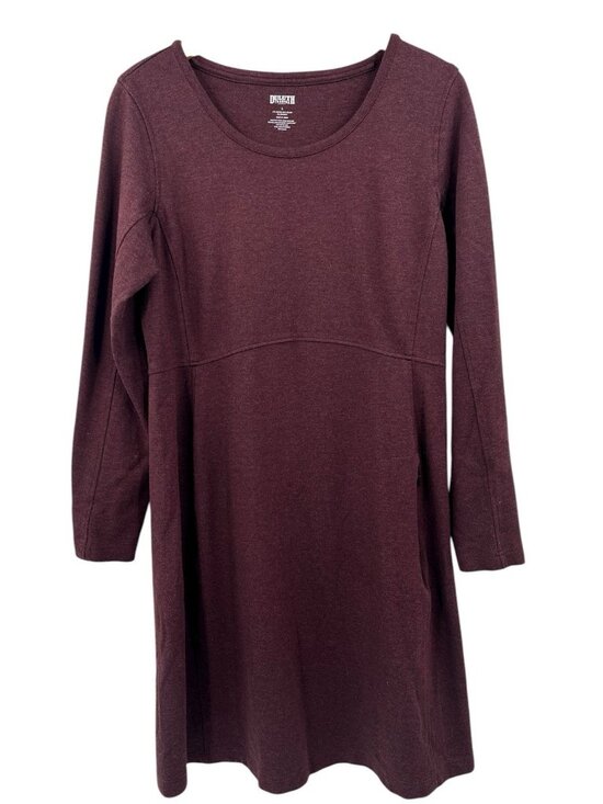 Duluth Trading Co Dresses & Skirts - DULUTH Women's Purple Long Sleeve Round Neck Midi Dress Large